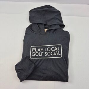 Union Green Play Local Golf Social Lightweight Hoodie Women's M NWT Gray